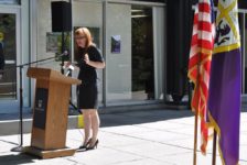 A Marine, pitbull and president help bring new Veteran Center to campus