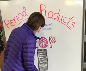 Students raise awareness for feminine hygiene issues