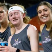 Track & field athlete breaks another school record