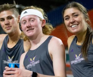 Track & field athlete breaks another school record