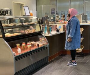 With fewer customers at Griff’s Roost, one barista left to run the show