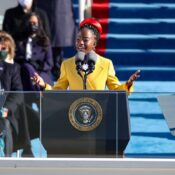 Amanda Gorman performs her poem “The Hill We Climb” at the Inauguration Day celebration on Jan. 20.