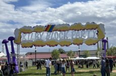 Kilby Block Party sign at the indie music festival.